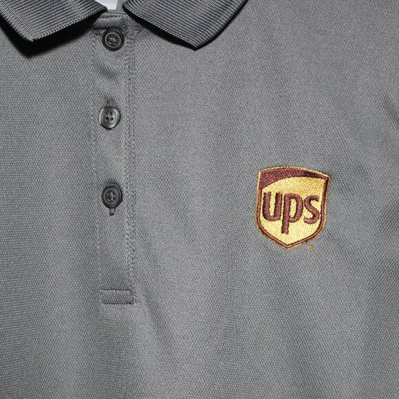 UPS Employee Polo Women Large Gray United Parcel Service Uniform - Picture 2 of 6